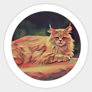 Cheerful floppy cat Sticker